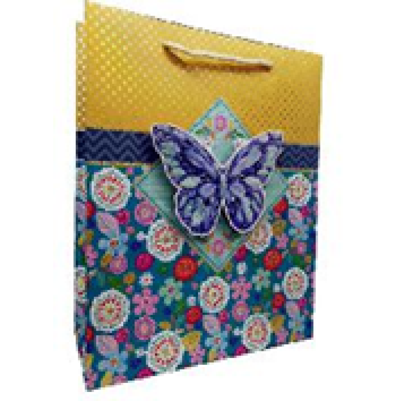 Пакети 18x23x8см подарункові “Метелики“, Unison, YM 8042-S KNZ Пакети 18x23x8см подарункові “Метелики“, Unison, YM 8042-S KNZ