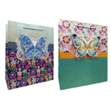 Пакети 26x32x10см подарункові “Метелики“, Unison, YM 8042-M KNZ