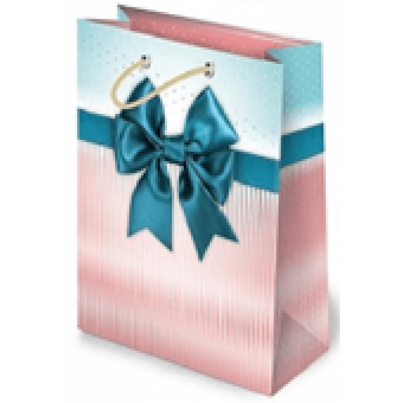 Пакети 210 г, 26x32x10см подарункові “Бант“, Unison, YM 8045-M KNZ