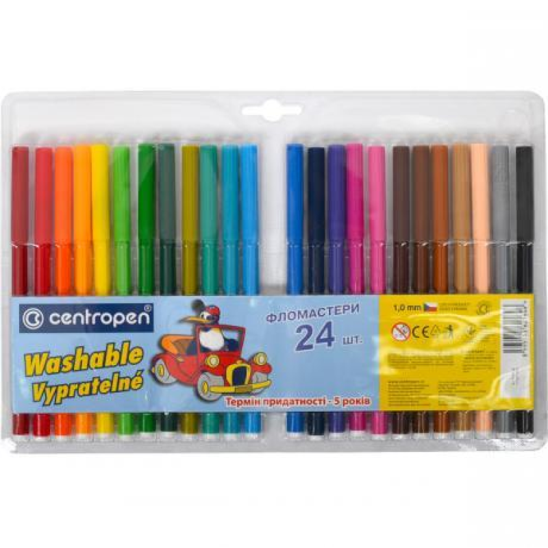 Фломастери Centropen 24 кольори KNZ