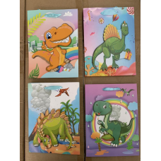 Пакети 18x24,5x8см подарункові “Динозаври“, Unison, HL-593-4S KNZ