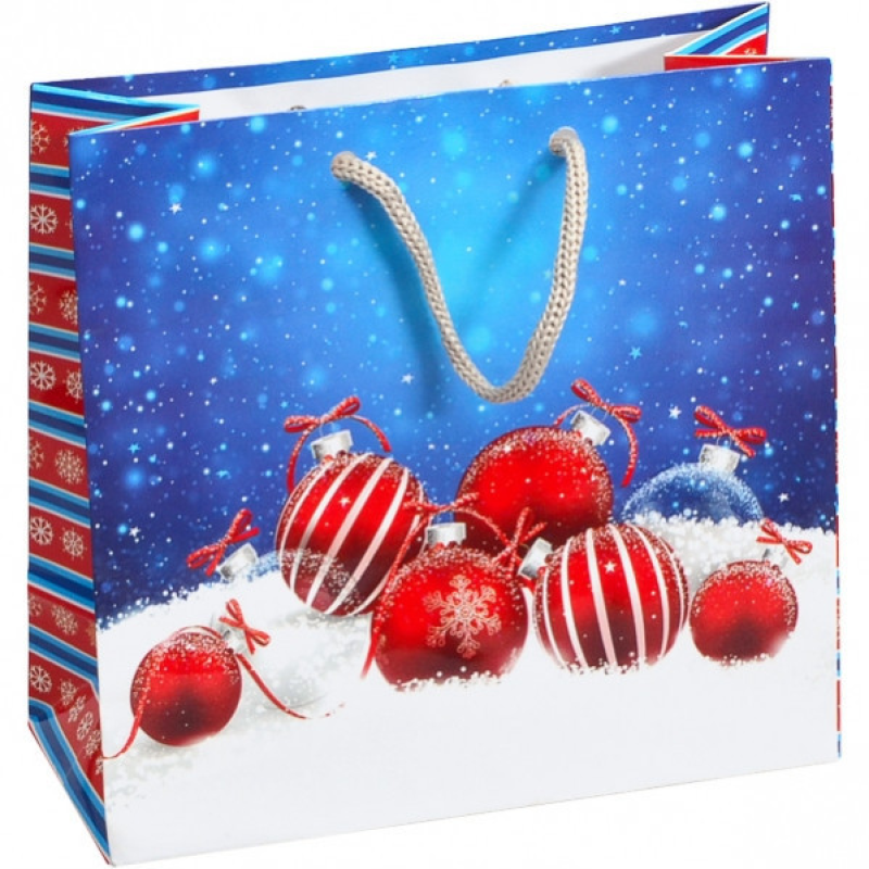 Пакет кольоровий чашка “новий рік“ 16х16х7 см 2014 KNZ