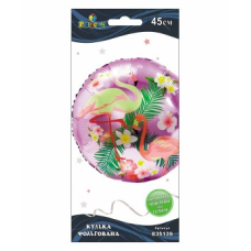 Кулька фольгована Pelican, фламінго в тропіках, 45см, 835139 KNZ