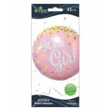Кулька фольгована Pelican, party it“s a girl, 45см, 835225 KNZ