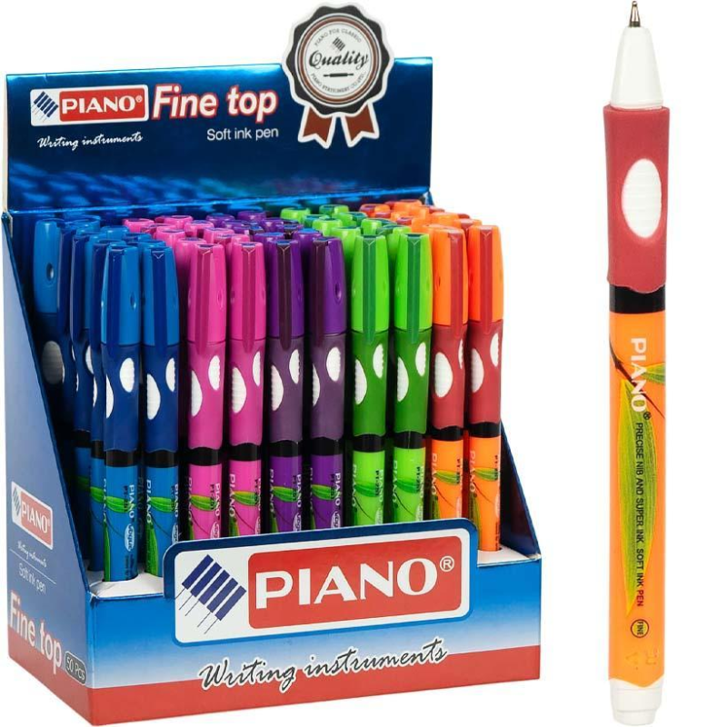 Ручка масляна Piano PT-251L ліва (синя) KNZ