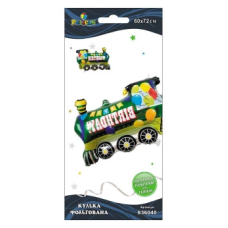 Кулька фольгована Pelican, паровоз Happy Birthday зелений, 72см, 836040 KNZ