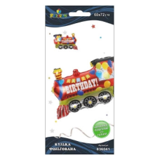Кулька фольгована Pelican, паровоз Happy Birthday червоний, 72см, 836041 KNZ