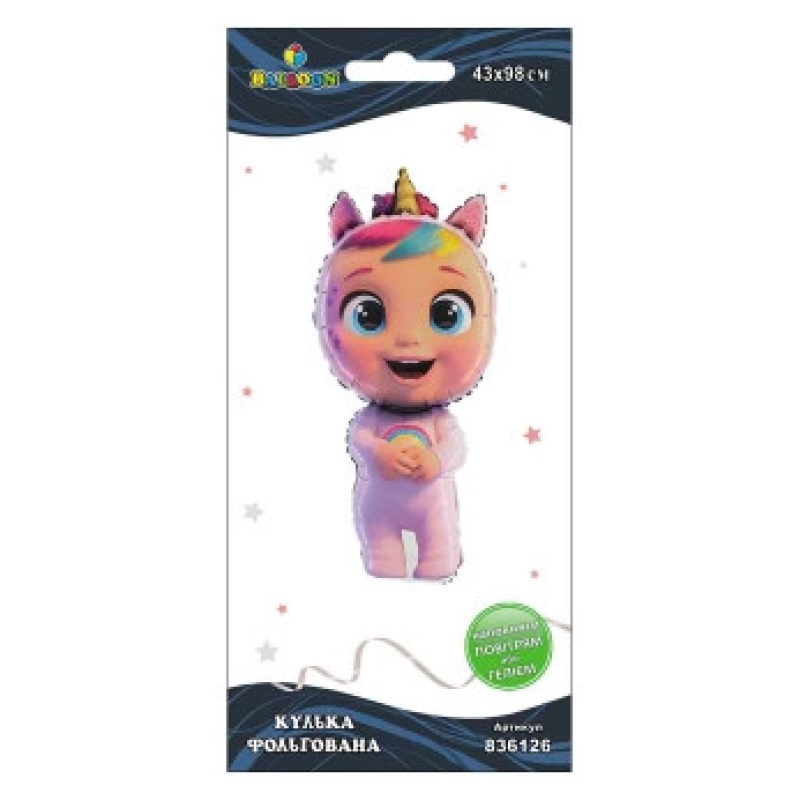 Кулька фольгована Pelican, чарівна дівчинка-єдиноріг, 98см, 836126 KNZ