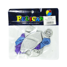 Кульки повітряні Pelican 12“ (30 см) хром асорті 5шт/уп 825688 KNZ
