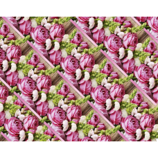 Крейдяний папір — рожеві квіти, 1000х700, PVM10-217 KNZ