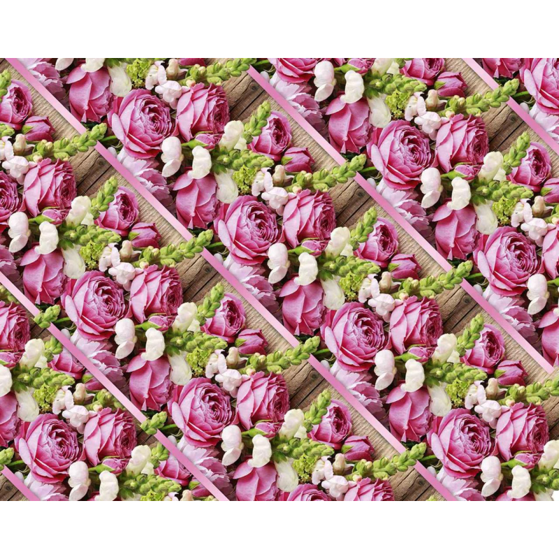 Крейдяний папір — рожеві квіти, 1000х700, PVM10-217 KNZ