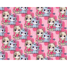 Крейдяний папір — милі котики, 1000х700, PVM10-218 KNZ