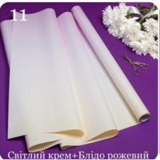 Плівка для квітів перламутрова 0,65х7м, світлий крем та блідо-рожевий PPG-11 KNZ