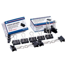 Біндер затискач для паперу 19мм 12шт чорний металевий офісний канцелярський “С“ KNZ