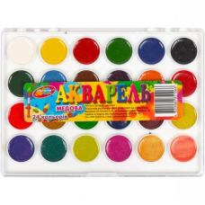 Акварель 24 кольори “Колорит“ пластик 18,5*13,5см КАП-24 KNZ
