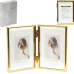 Металева настільна фоторамка на 2 фото розміром 10×15 см GOLD 4R 12001F6G KNZ