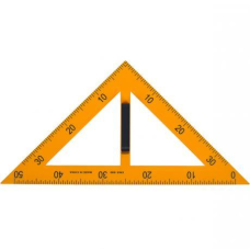 Трикутник рівнобедрений для шкільної дошки пластиковий жовтий Косинець KNZ