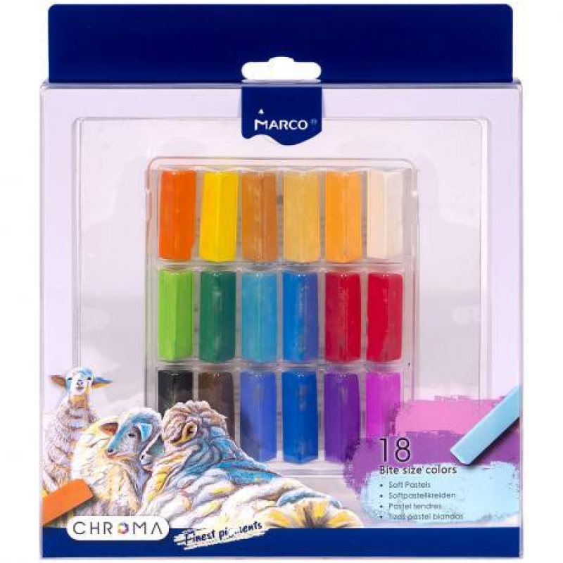 Пастель суха 18 кольорів MARCO E1060-18FB KNZ