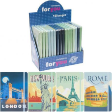 Блокнот на резинці А5 21 * 14,5 см 80 аркушів тверда обкладинка 3783-39L клітинка KNZ