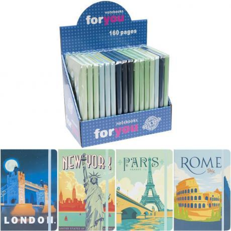 Блокнот на резинці А5 21 * 14,5 см 80 аркушів тверда обкладинка 3783-39L клітинка KNZ Блокнот на резинці А5 21 * 14,5 см 80 аркушів тверда обкладинка 3783-39L клітинка KNZ