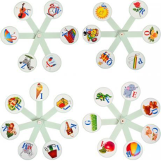 Віяло букв з картинками, англійська мова KNZ