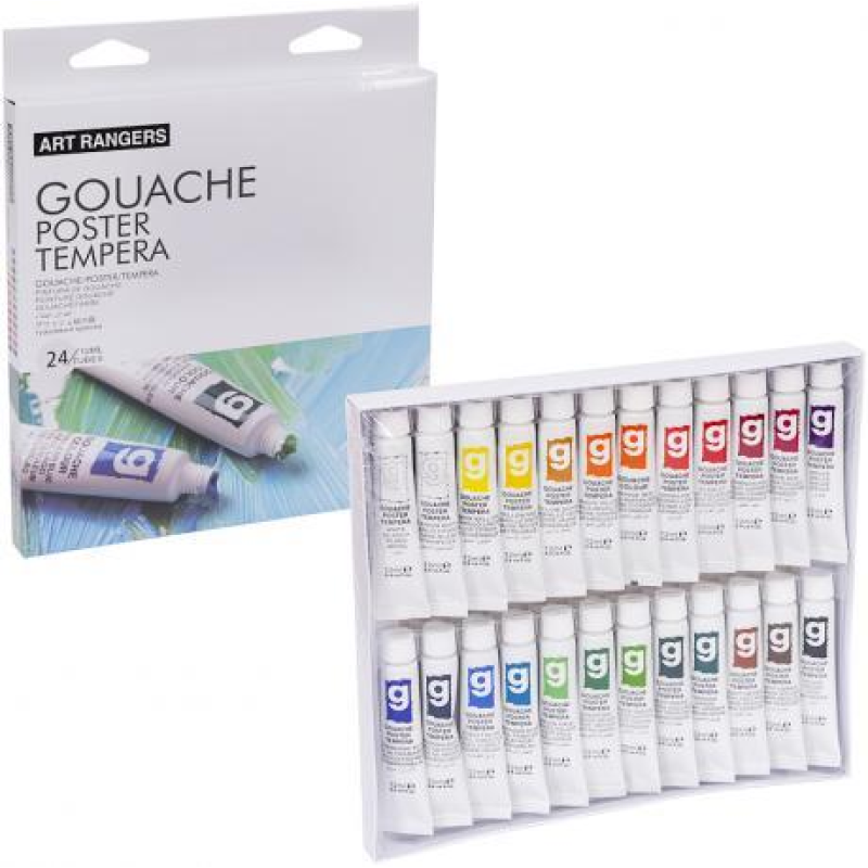 Фарби гуашові 24 кольори 12мл “Gouache“ “Art Ranger“ EG2412 гуаш KNZ Фарби гуашові 24 кольори 12мл “Gouache“ “Art Ranger“ EG2412 гуаш KNZ
