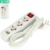 Електричний подовжувач 5м з вимикачем на 3 розетки та 2 USB + 1 Type-C 505 KNZ