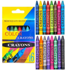 Воскові олівці 16 кольорів CRAYONS 2016A KNZ