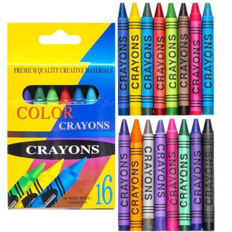 Воскові олівці 16 кольорів CRAYONS 2016A KNZ Воскові олівці 16 кольорів CRAYONS 2016A KNZ