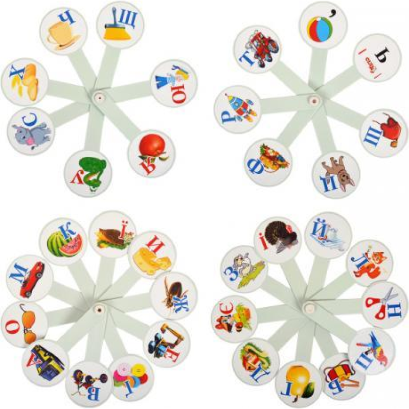 Віяло букв з картинками, українська мова KNZ Віяло букв з картинками, українська мова KNZ