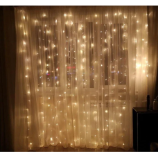 Гірлянда електрична Штора 1,5*1,5 метра 120LED теплий білий МХ 1-66 KNZ