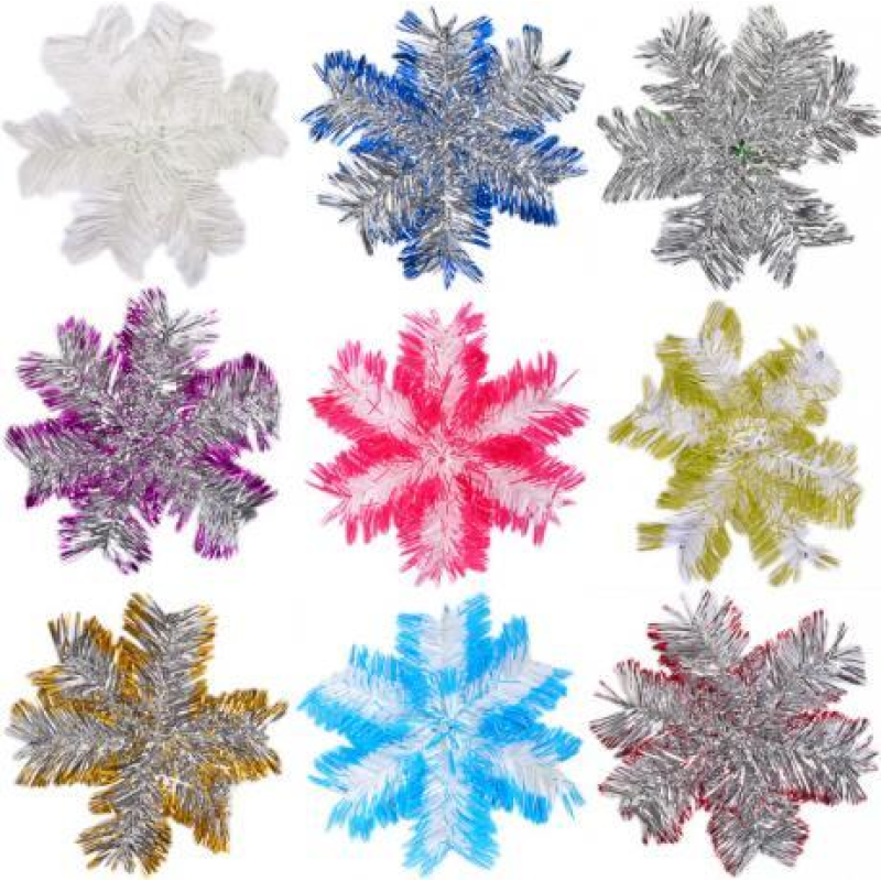 Прикраса “Сніжинка“ з дощику 23 см KNZ Прикраса “Сніжинка“ з дощику 23 см KNZ