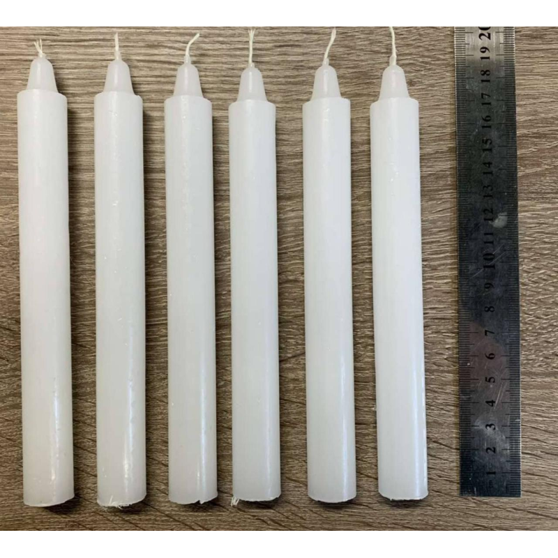 Свічки господарські парафінові час горіння 7 годин, Ø ≈ 2 см, ⇕ ≈ 18 см, набір 6 шт KNZ Свічки господарські парафінові час горіння 7 годин, Ø ≈ 2 см, ⇕ ≈ 18 см, набір 6 шт KNZ