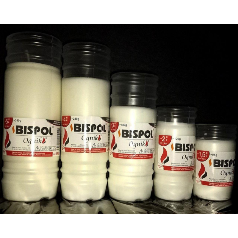 Свічка парафінова Bispol Ognik, час горіння 48 годин KNZ