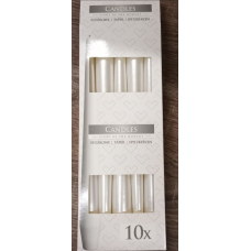 Свічка конічна перлова Bispol 24,5 см 7 годин горіння, 10 шт в уп KNZ