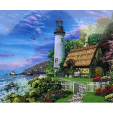 Картина за номерами “Маяк“ 40*50 см, OPP, фарба -акрил, кисть — 3 шт 6392EOTG_O KNZ