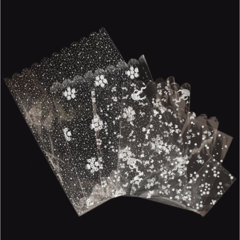 Пакет для подарунків целофановий прозорий з малюнком 20х30 см (100/пач) PP382 KNZ