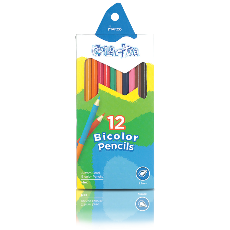 Олівці кольорові двосторонні 12 шт/24 кольори “MARCO“ Colorite 1110-12CB KNZ