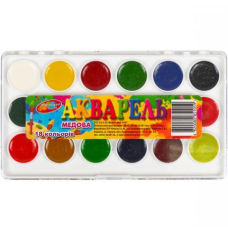 Акварель 18 кольорів пластик 18,5*10,5см “Колорит“ КАП-18 KNZ