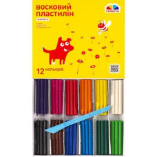 Пластилін восковий “Малята“ 12 кольорів, 144 г “Гамма“ KNZ