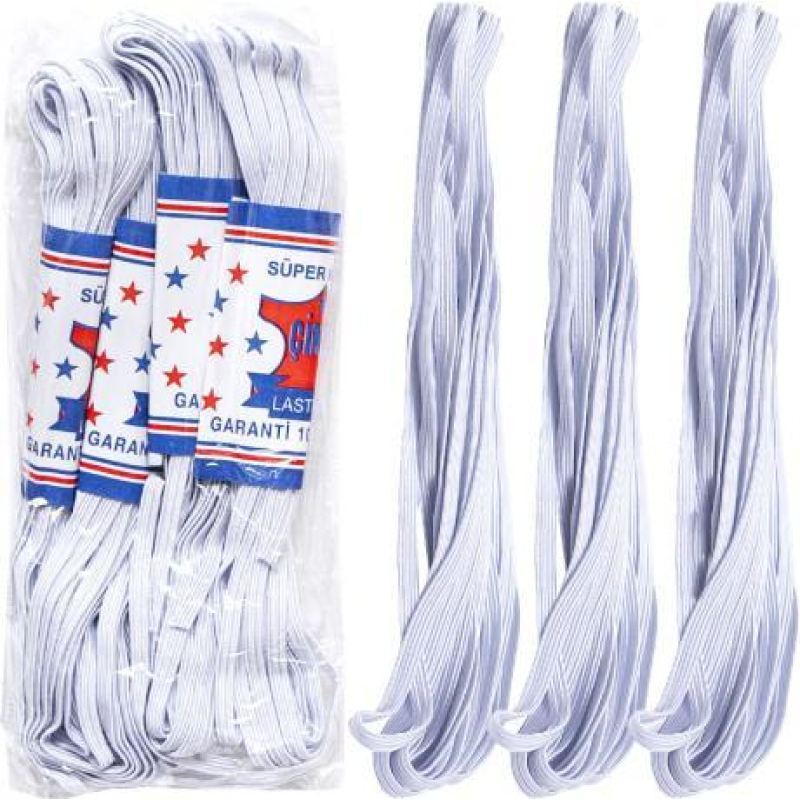 Гумка для одягу 5мм, 4м Біла K-055 KNZ Гумка для одягу 5мм, 4м Біла K-055 KNZ