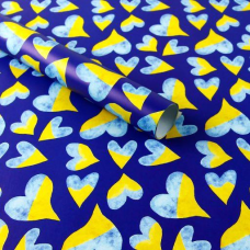 Папір для пакування подарунків — Серця українців — 10 аркушів PCZ10070-10-410 KNZ