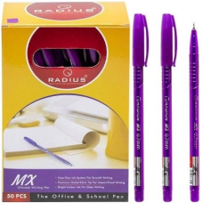 Ручка кулькова олійна 0,7 мм Radius MX фіолетова матова KNZ