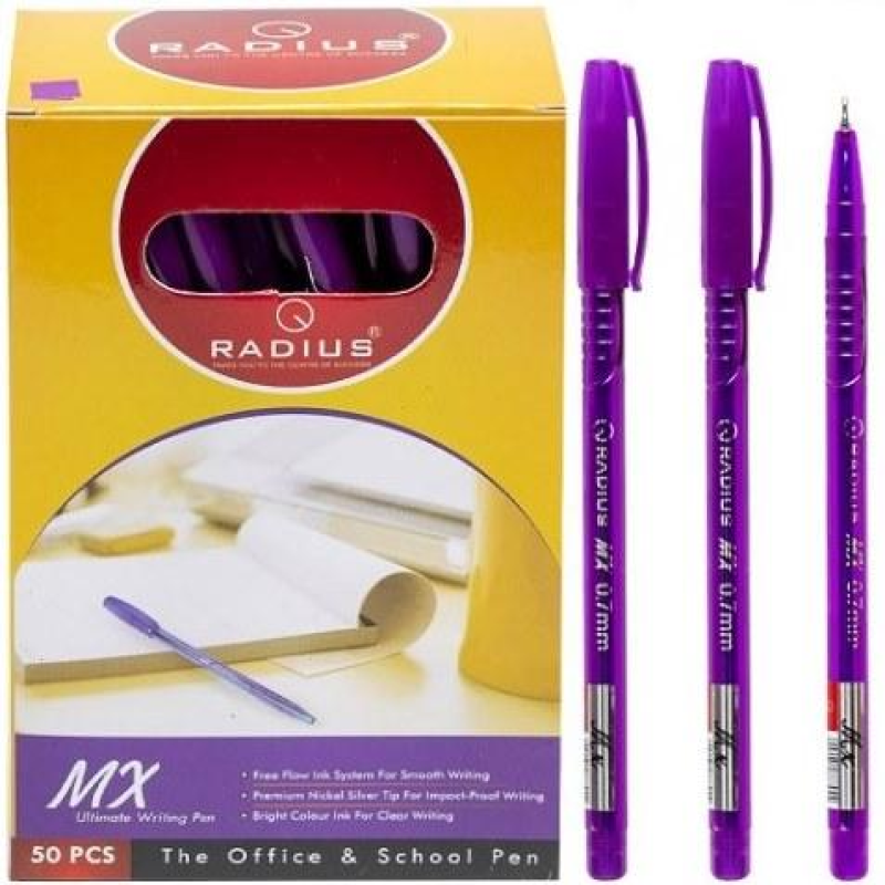 Ручка кулькова олійна 0,7 мм Radius MX фіолетова матова KNZ