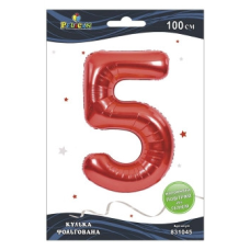 Цифра фольгована Pelican, “5“ червона 100 см 831045 KNZ