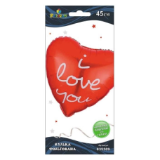 Кулька фольгована Pelican, серце однотонне I love you, 45 см, 835509 KNZ