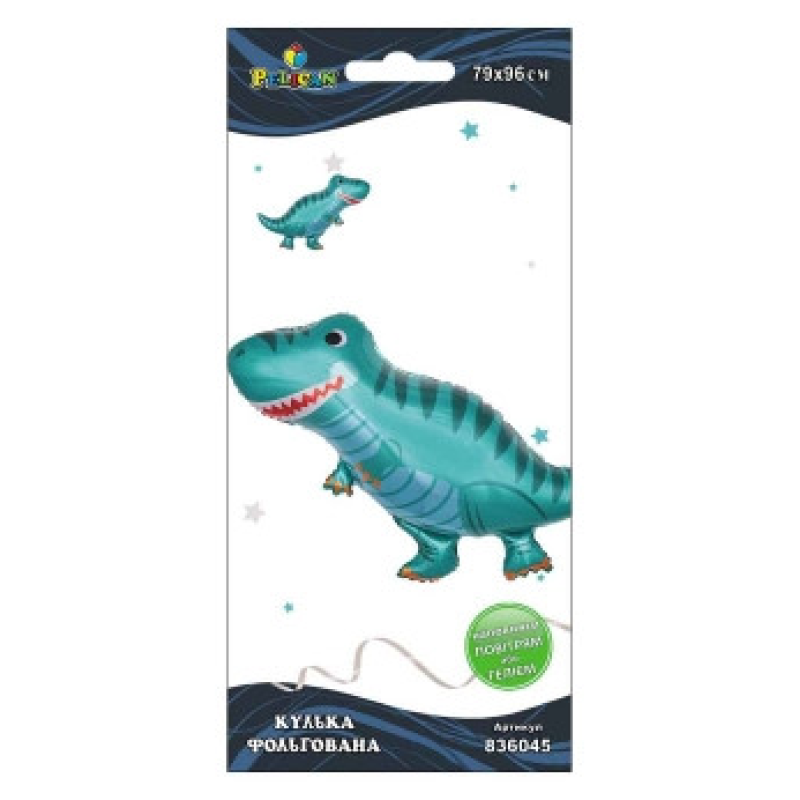 Кулька фольгована Pelican, динозавр крокодила, 96 см, 836045 KNZ Кулька фольгована Pelican, динозавр крокодила, 96 см, 836045 KNZ
