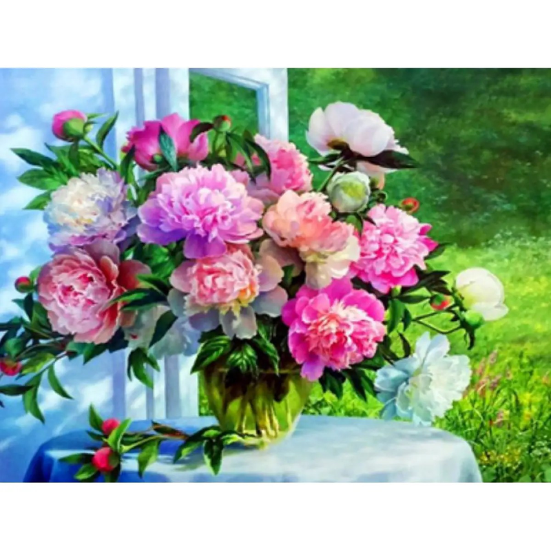 Картина за номерами “Різнобарв“я півоній“ 40*50 см, фарби-акрил, кисть — 3 шт 3367RA_B KNZ Картина за номерами “Різнобарв“я півоній“ 40*50 см, фарби-акрил, кисть — 3 шт 3367RA_B KNZ