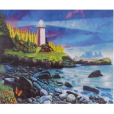 Алмазна мозаїка за номерами 40*50 см “Маяк на обриві“ 74774EGA KNZ
