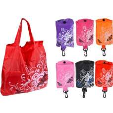 Складна шоппер сумка однотонна метелики з візерунком 48*65см KNZ